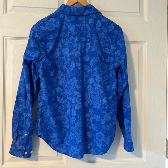 Ralph Lauren Blue button up long sleeve shirt. Size Petite Medium. 100% cotton. - Picture 4 of 5